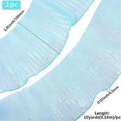10 ярд прозрачного полиэстерового кружева с плиссировкой&nbsp;OCOR-GF0004-74A