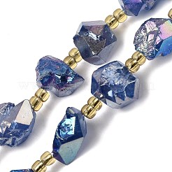 Гальванизированные нити из необработанных натуральных аметистов&nbsp;G-Z131-J02-09