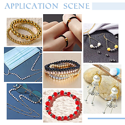 120 шт. 4 стиля 201 бусины из нержавеющей стали STAS-UN0043-33