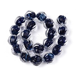 Фактурные внутренние бусины-лэмпворк ручной работы с цветком&nbsp;LAMP-T024-07A