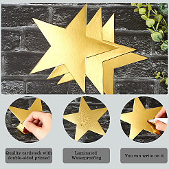 80 шт. бумажные блестящие звезды для украшения стены&nbsp;AJEW-SP0001-15B-01