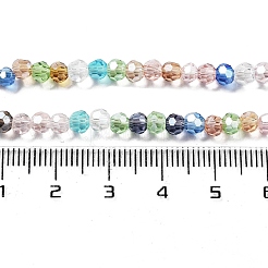 Chapelets de perles en verre transparent électrolytique&nbsp;EGLA-A035-T4mm-HA01