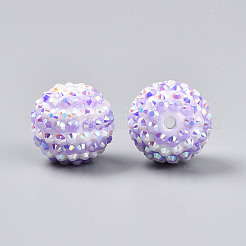 Полосатый узор смола ab стразы круглые бусины&nbsp;RESI-S313-18x20-16