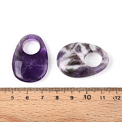 Подвески с большим отверстием из натурального аметиста&nbsp;G-N348-06B-06