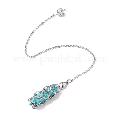 Pochette en macramé avec chaîne en acier inoxydable 304&nbsp;PALLOY-JF02877-02