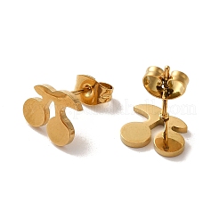 Серьги-гвоздики из нержавеющей стали 304 с вакуумным покрытием PVD&nbsp;EJEW-Z040-13G