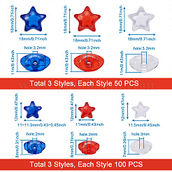 450шт 6 стиля прозрачные акриловые бусины&nbsp;TACR-CD0001-05