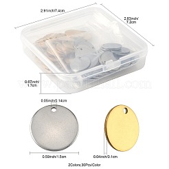 60 шт. 2-цветное ионное покрытие (IP) из нержавеющей стали 304&nbsp;STAS-FS0002-09