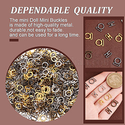 40 пара двухцветных железных пряжек&nbsp;FIND-GO0002-41