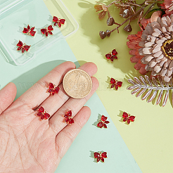 12 шт. латунные стеклянные подвески KK-PH0013-43A