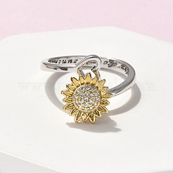 Вращающиеся открытые кольца для женщин&nbsp;RJEW-H245-02PG