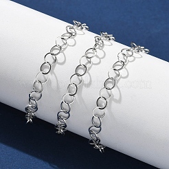 Браслеты из нержавеющей стали 304 Rolo Chains для женщин BJEW-U043-02P