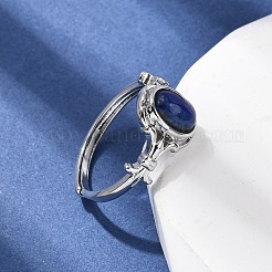 Природные лазурит кольца палец RJEW-A084-03P-08