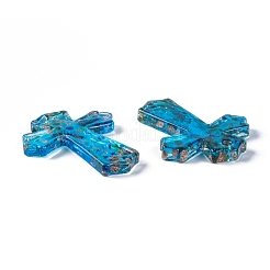 Ручной золотой песок Lampwork большие кулоны LAMP-S098-2-B