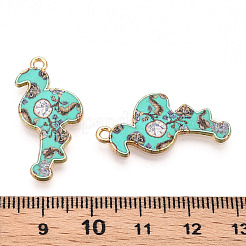 Подвески из сплава светлого золота с принтом ENAM-N056-210I