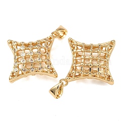 Pendentifs en laiton zircon cubique transparent&nbsp;KK-B184-01G-10