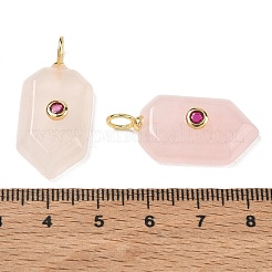 Colgantes naturales de cuarzo rosa&nbsp;KK-CBAF9BC-20G-03