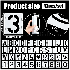 Buchstaben a~z und Zahl 0~9 Haustier aushöhlen Zeichen-Malschablonen&nbsp;DIY-WH0504-713A