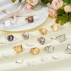DIY-Fingerring-Kits mit gemischten Formen&nbsp;DIY-DC0004-21