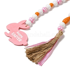 Ornement suspendu guirlande de perles en bois&nbsp;HJEW-A007-01A