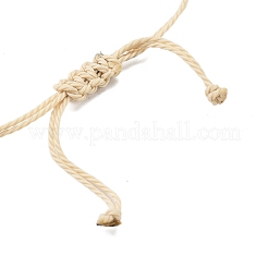 Браслеты из плетеных бусин из натуральной раковины и синтетической бирюзы BJEW-Z075-01