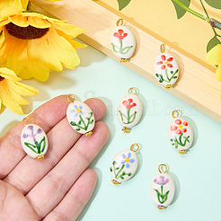 8 pendentif en porcelaine fait main&nbsp;PALLOY-SW00135