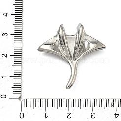 304ステンレスペンダント  ステンレス鋼色  マンタ チャーム  30x29x10mm  穴：8x4mm&nbsp;STAS-P446-13G-P