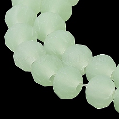 Fili di perle di vetro tinta unita imitazione giada&nbsp;EGLA-A034-J3mm-MD01