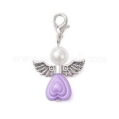 Подвеска в виде сердца в виде ангела из акрила&nbsp;HJEW-JM04186