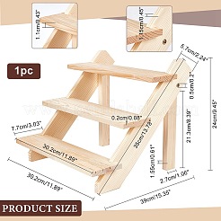 DIY 3-stöckiges Pflanzenständer-Set im Treppenstil aus Kiefernholz&nbsp;ODIS-WH0025-108