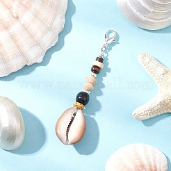 Décorations pendentifs en noix de coco naturelle&nbsp;HJEW-JM03227-01