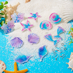 Комплекты украшений из акриловых и стальных подвесных сережек в морском стиле своими руками&nbsp;DIY-TA0010-53