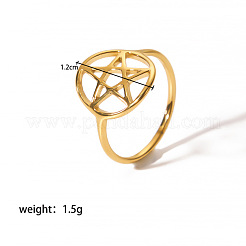 Женское кольцо-звезда из нержавеющей стали 304&nbsp;EU4995-5