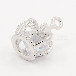 Латунные микро проложить кубического циркония подвески&nbsp;ZIRC-L008-40B