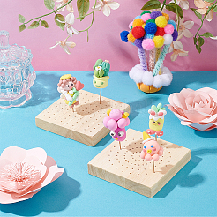 2 шт. 2 стиля деревянный держатель для демонстрации шампуров для еды WOOD-PH0003-53