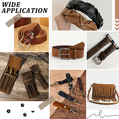 Плоский шнур из воловьей кожи длиной 2 м.&nbsp;AJEW-WH0479-73G-03