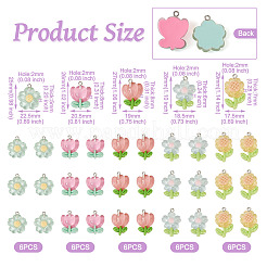 30шт 5 цвета прозрачные подвески из смолы RESI-TA0001-68