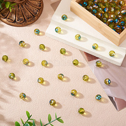 Стеклянные бусины с цветным покрытием ab&nbsp;EGLA-TA0013-05