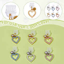 12 шт. 6-х цветные пластиковые мобильные пылезащитные заглушки HJEW-WH00153