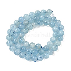 Природные Аквамарин бисер нитей G-D327-B01-6mm