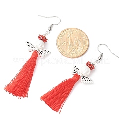 Серьги-подвески из нержавеющей стали 304 «ангел» EJEW-MZ00410-01