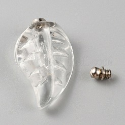 Glasflaschen-Medaillonanhänger&nbsp;LS-GLAA-WH0033-68