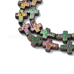 Гальванические бусины из натуральной лавы G-A256-A01-01G