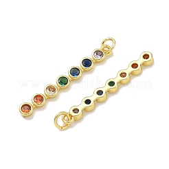Pendenti in zirconi cubici colorati in micro pavè di ottone&nbsp;CU-CBA6E4E-17G