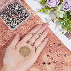 180 шт. 6 стиля 202 бусины из нержавеющей стали STAS-DC0015-05