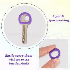 64 шт. ПВХ пластиковый нескользящий водонепроницаемый многоразовый чехол для ключей&nbsp;AJEW-SP0002-72B
