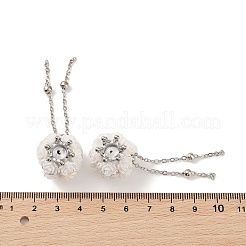 Бусины-кисточки ручной работы из полимерной глины со стразами CLAY-H003-01P-01