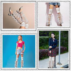 Рукава из полиэстера с оборками и многослойной пэчворк-стеганой отделкой AJEW-WH20042-75D