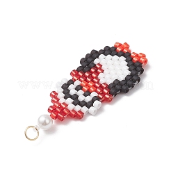 Рождественские подвески в виде пингвинов из стеклянного бисера PALLOY-MZ01044-01