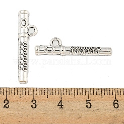 Tibetischen Stil Zinklegierung Flöte Anhänger&nbsp;X-TIBEP-R334-327AS-RS